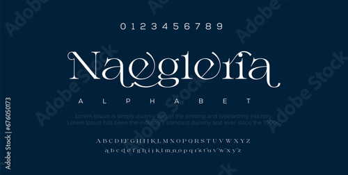 Abstract digital alphabet font. Minimal technology typography, Creative urban sport fashion futuristic font and with numbers. vector illustration