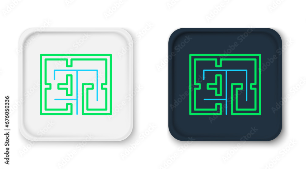 Line Evacuation plan icon isolated on white background. Fire escape plan. Colorful outline concept. Vector Line Evacuation plan icon isolated on white background. Fire escape plan. Colorful outline concept. Vector