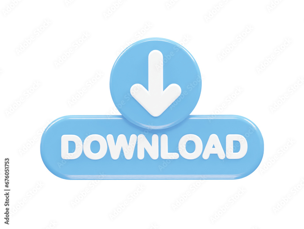 Download icon rendering 3d illustration transparent Download icon rendering 3d illustration transparent
