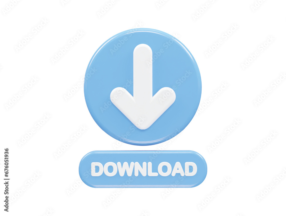 Download icon rendering 3d illustration transparent Download icon rendering 3d illustration transparent