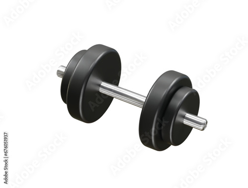 Dumbbell icon illustration 3d rendering element