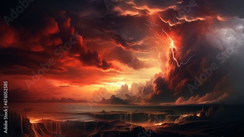 Amazing sky foreshadows cataclysmic apocalypse Amazing sky portends the end of the world photo