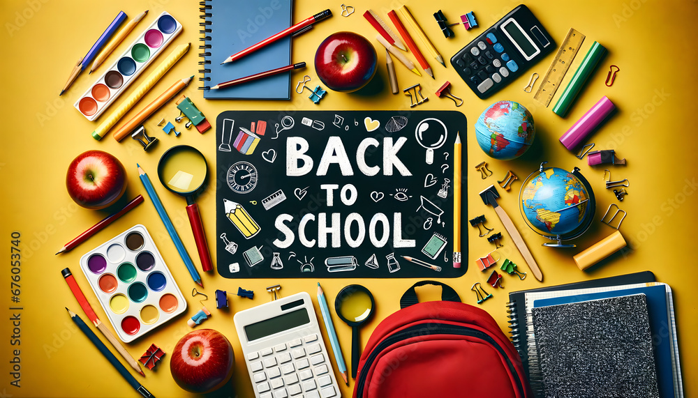 Chalkboard Charm: School Supplies Splash Chalkboard Charm: School Supplies Splash