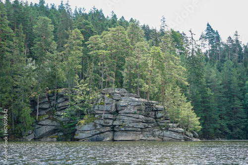 Idyllic scenery at Lake Ottenstein in Waldviertel, Austria photo