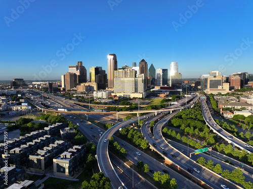Dallas Skyline with highways