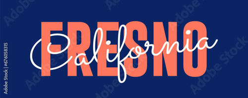 T-shirt stamp graphic, Sport wear typography emblem Fresno, California vintage tee print, athletic apparel design shirt graphic print