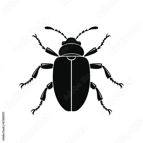 Black silhouette of a Beetle vector illustration
