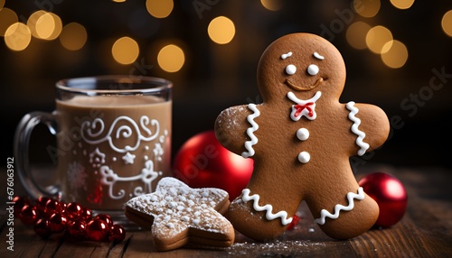 gingerbread man and Christmas cookies