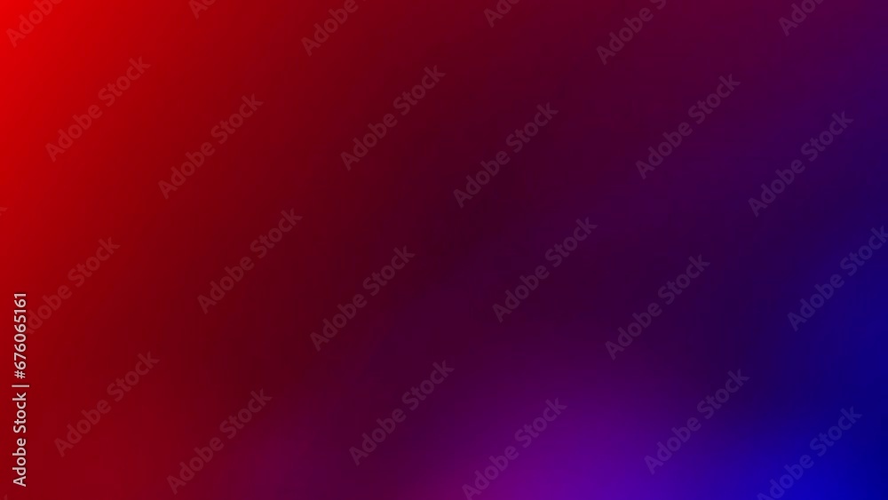 Dark blue and red gradient and light leaks abstract background in motion.