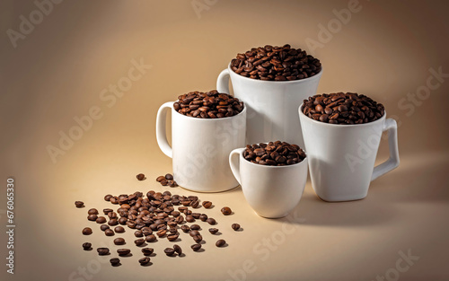 Mugs of Coffee Beans