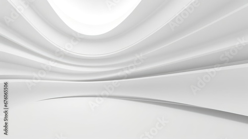3D White Interior Background 