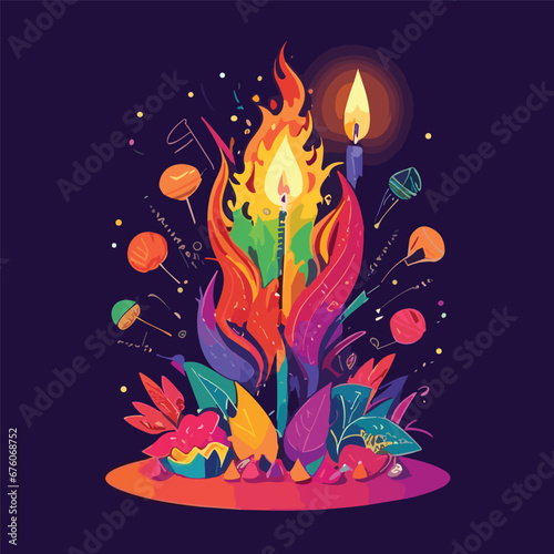 Radiant Revelry Vector Elegance Extravaganza