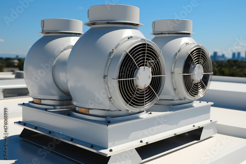 Roof exhaust fans.