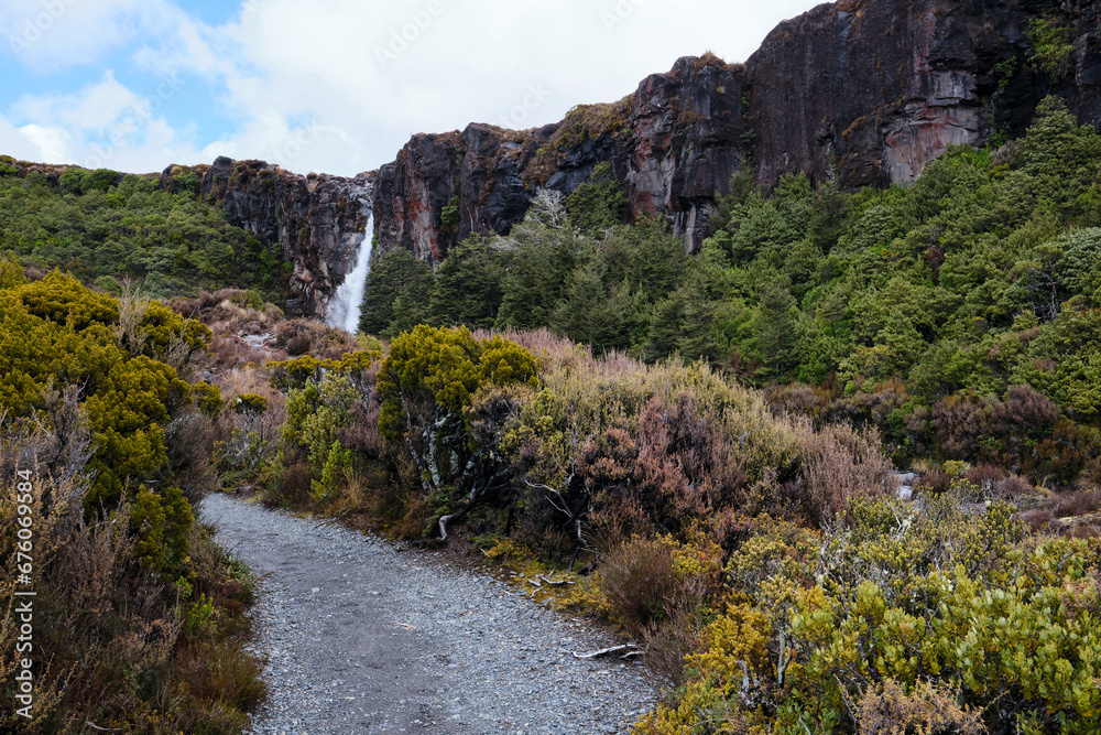 waterfall in the mountains waterfall in the mountains