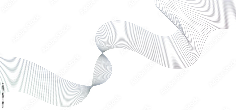 Fototapeta premium Dynamic gradient colorful flowing wave design element. Abstract wavy lines gradient vector line blend element. 