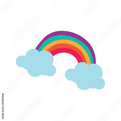 Isolated colored rainbow weather icon Vector
