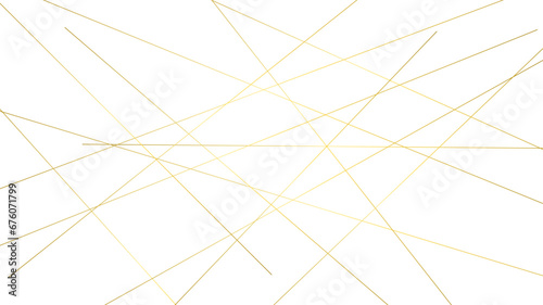 Low poly abstract white and golden lines background vector. Random line pattern background. Random chaotic lines abstract geometric pattern vector background.