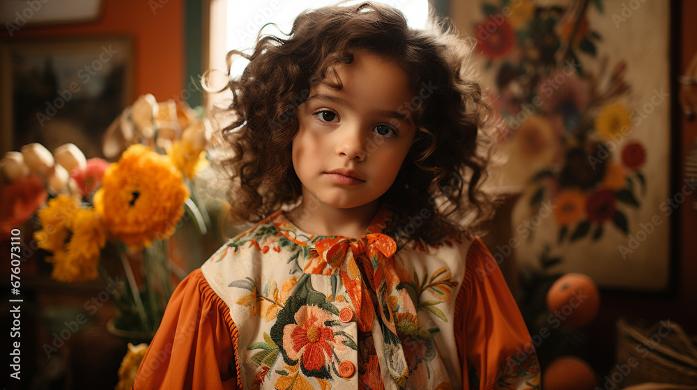 portrait of a mexican little girl portrait of a mexican little girl