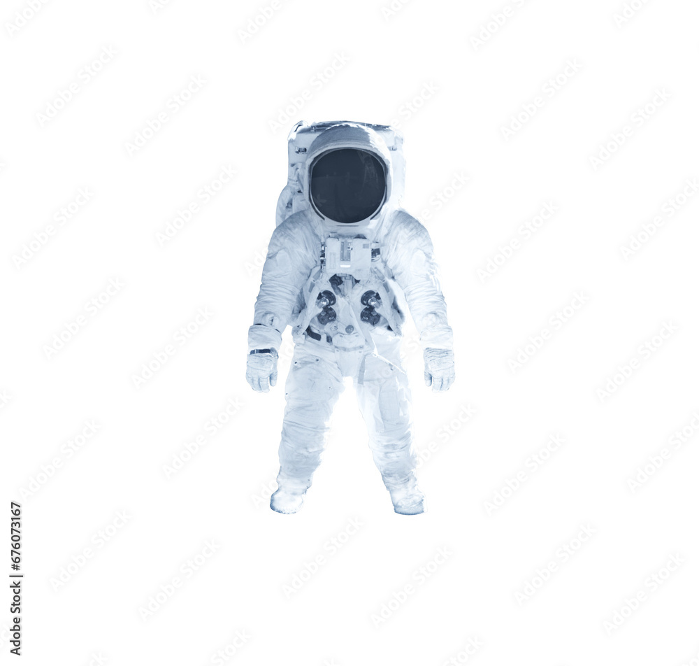 Astronaut in spacesuit stands isolated. Elements of this image courtesy of NASA. Astronaut in spacesuit stands isolated. Elements of this image courtesy of NASA.