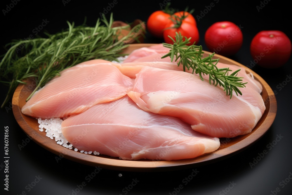 Raw chicken fillet for cooking. Raw chicken fillet for cooking.