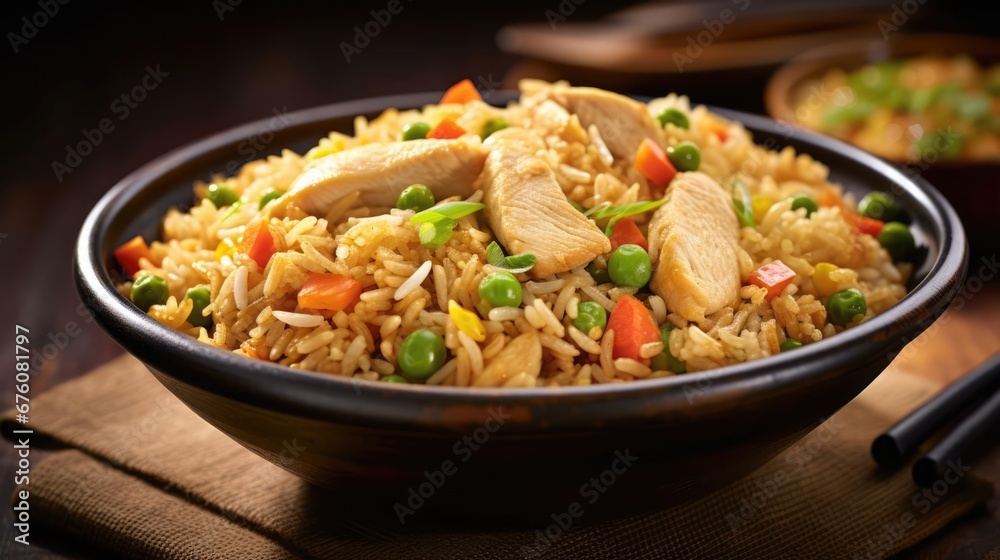 Chinese chicken fried rice Chinese chicken fried rice