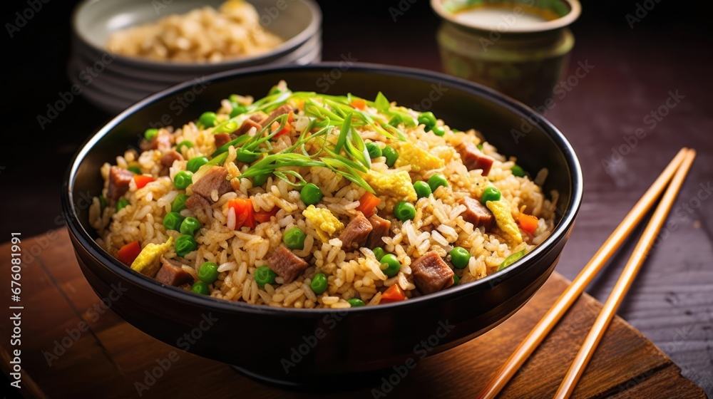 Chinese pork fried rice 