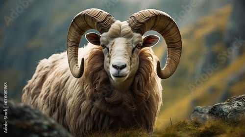 close up of a sheep photo