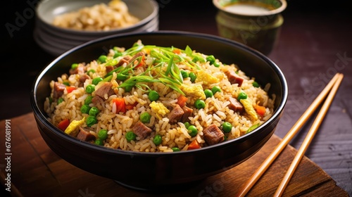 Chinese pork fried rice 