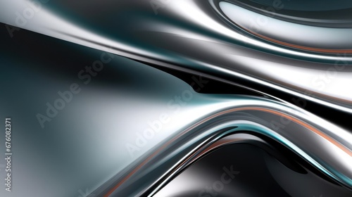 Chrome Metal Wave Background 