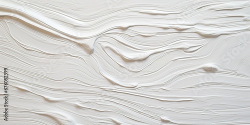 Generative AI, Closeup of impasto abstract rough white art painting texture 