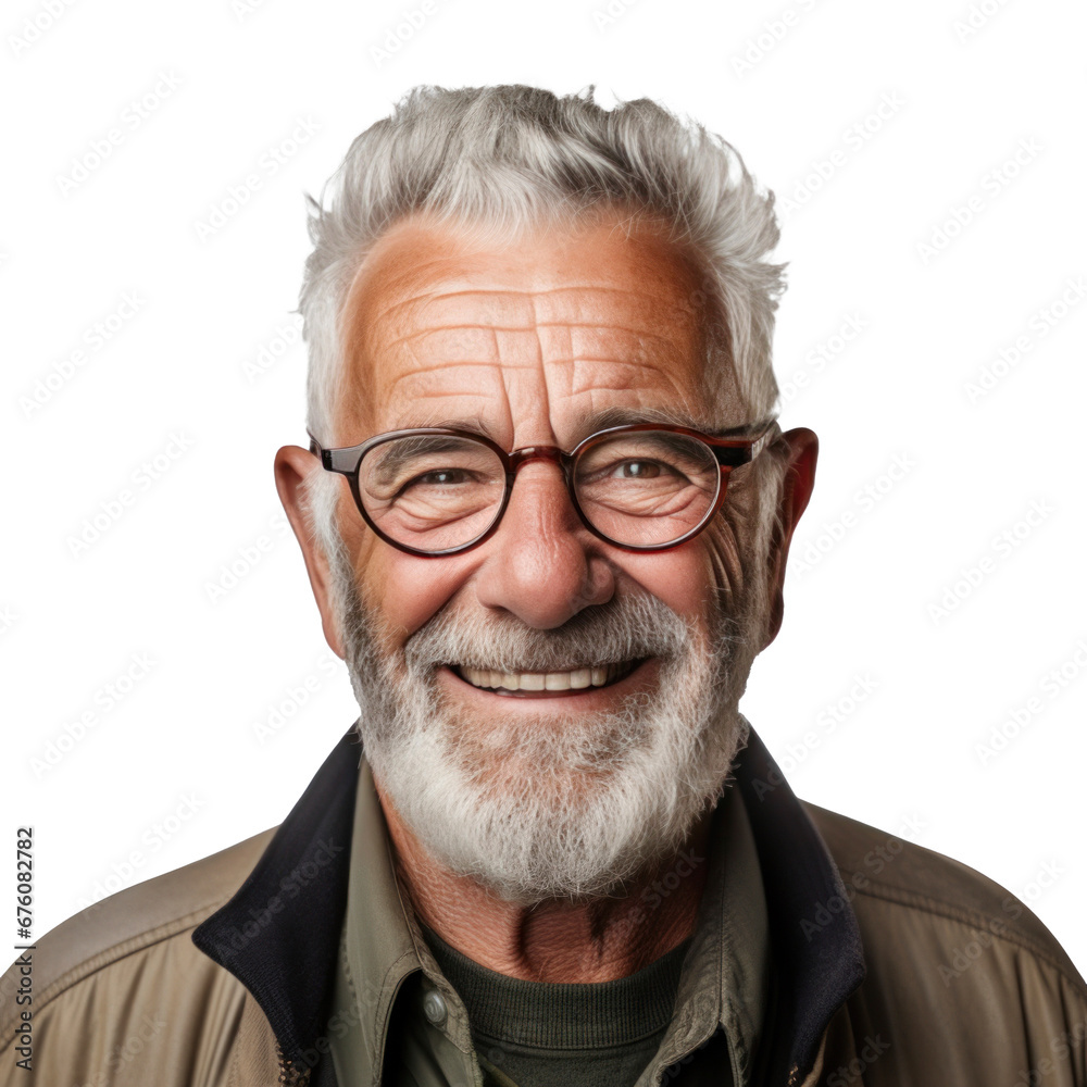 a happy older man smiling for the camera isolated. a happy older man smiling for the camera isolated.
