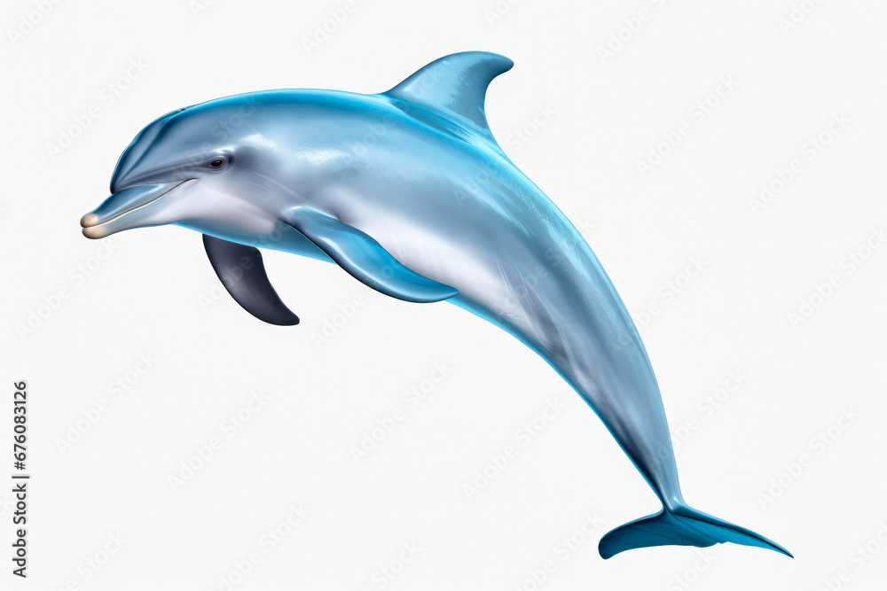 Fototapeta premium Dolphin isolated on a white background.