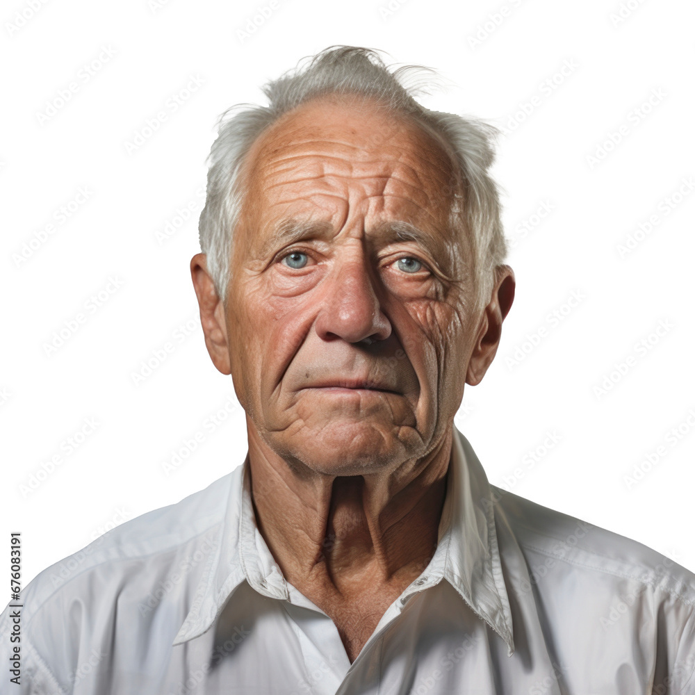 a happy older man smiling for the camera isolated.