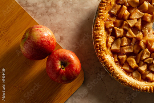 apple pie on table