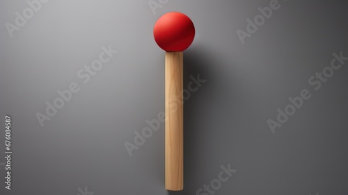 Wooden lollipop toy in cute cartoon style