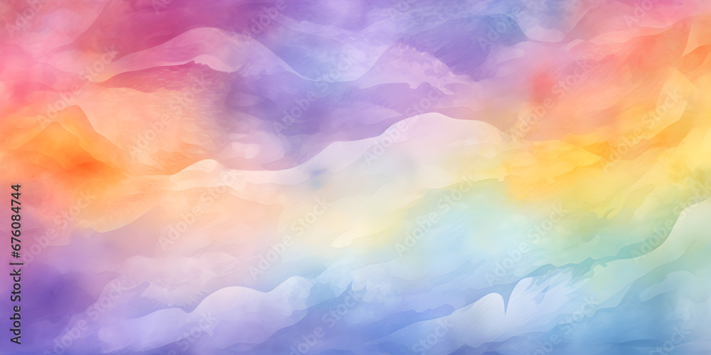 Colorful rainbow watercolor abstract background 