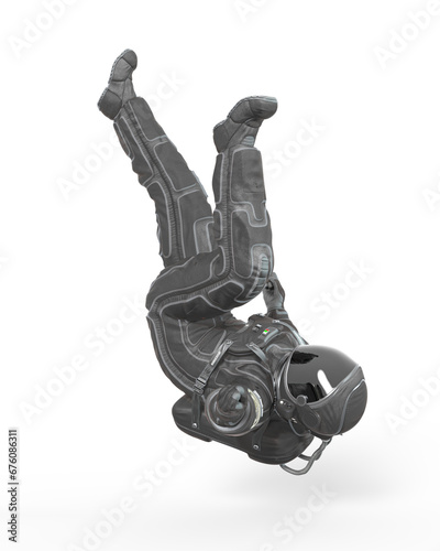 astronaut is falling down