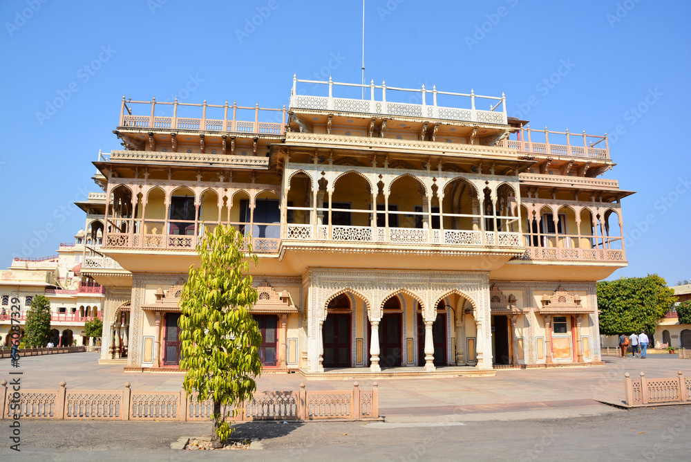 City Palace, Jaipur was established at the same time as the city of Jaipur, by Maharaja Sawai Jai Singh II, who moved his court to Jaipur from Amber, in 1727