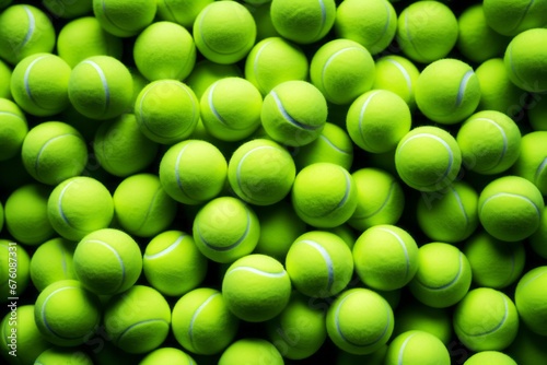 Vibrant tennis balls pattern on a fresh background for dynamic designs and captivating presentations © Ilja