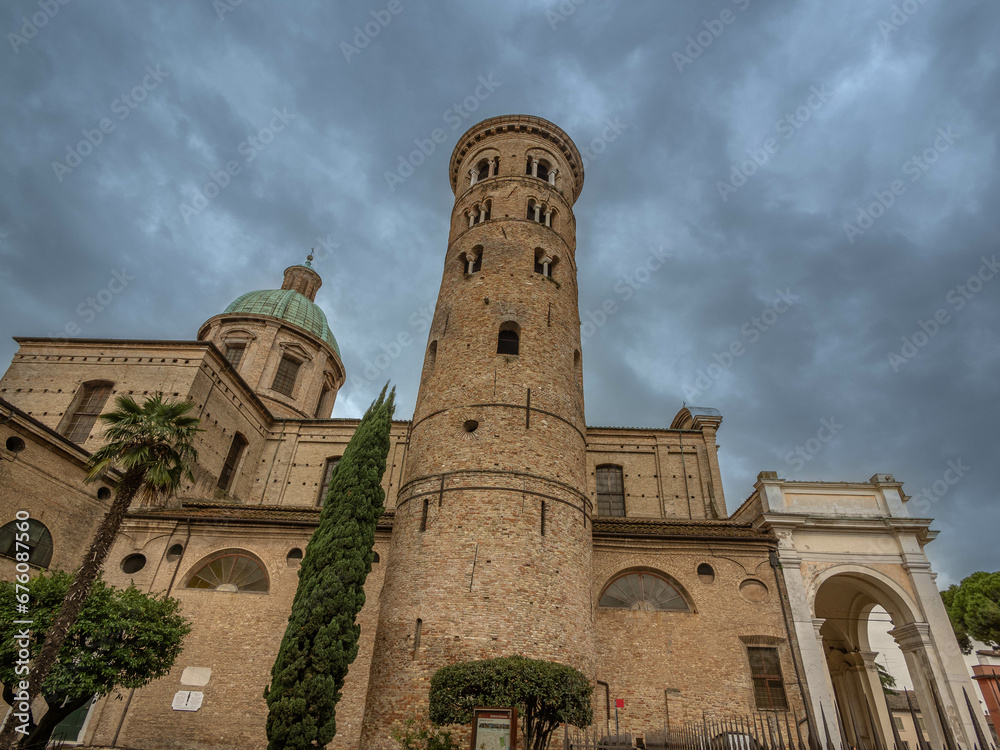 Exterior of the Cathedral of Ravenna, Emilia-Romagna, Northern Italy.