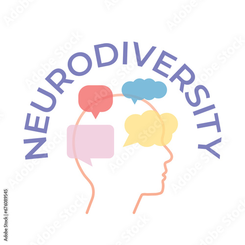 concept of neurodiversity- vector illustration