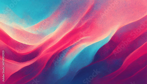 Abstract vibrant color flow abstract grainy background pink blue purple red noise texture summer banner header poster design