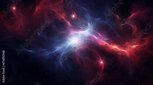 A mesmerizing fractal pattern resembling a cosmic nebula in deep space