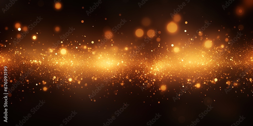 Hintergrund - Goldene Lichter funkeln in der Dunkelheit. Energie, wie bei einem Feuerwerk, strömt durch die Luft. Ideal als Banner oder für Webseiten als Grundlage. Blitze und kleine Explosionen. Hintergrund - Goldene Lichter funkeln in der Dunkelheit. Energie, wie bei einem Feuerwerk, strömt durch die Luft. Ideal als Banner oder für Webseiten als Grundlage. Blitze und kleine Explosionen.
