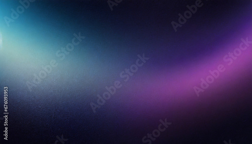 Dark blue purple glowing grainy gradient background black noise texture poster header banner design