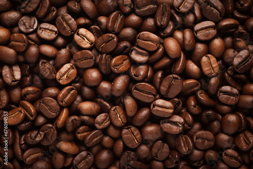 Texture of coffee beans. High quality photo