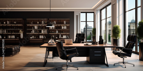 office black furniture - AI