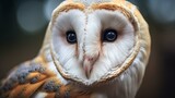 common barn owl ( Tyto albahead ) head close up photography ::10 , 8k, 8k render ::3
