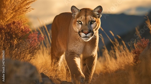 Cougar (Puma concolor), also commonly known as the mountain lion, puma, panther, or catamount. is the greatest of any large wild terrestrial mammal in the western hemisphere. photography ::10 , 8k, 8k