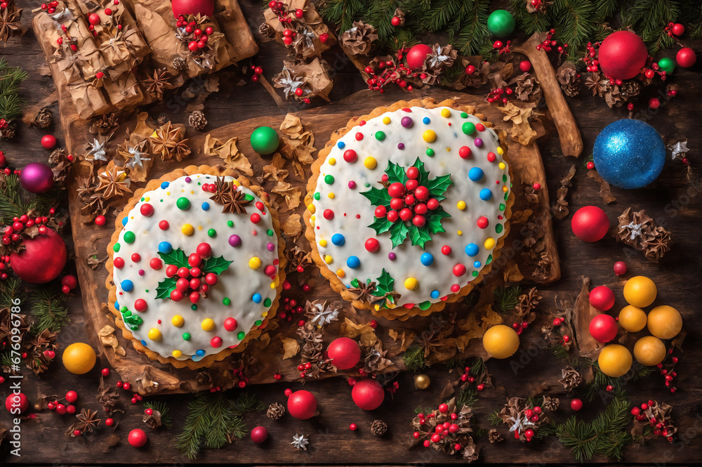 Leckere und bunte Weihnachtskuchen machen die Zeit zur süßesten Jahreszeit